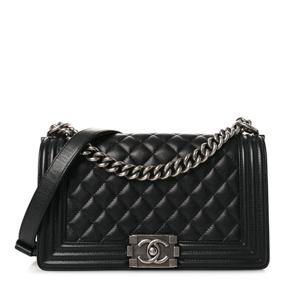 Chanel Caviar Quilted Medium Boy Flap Black 1 of 10