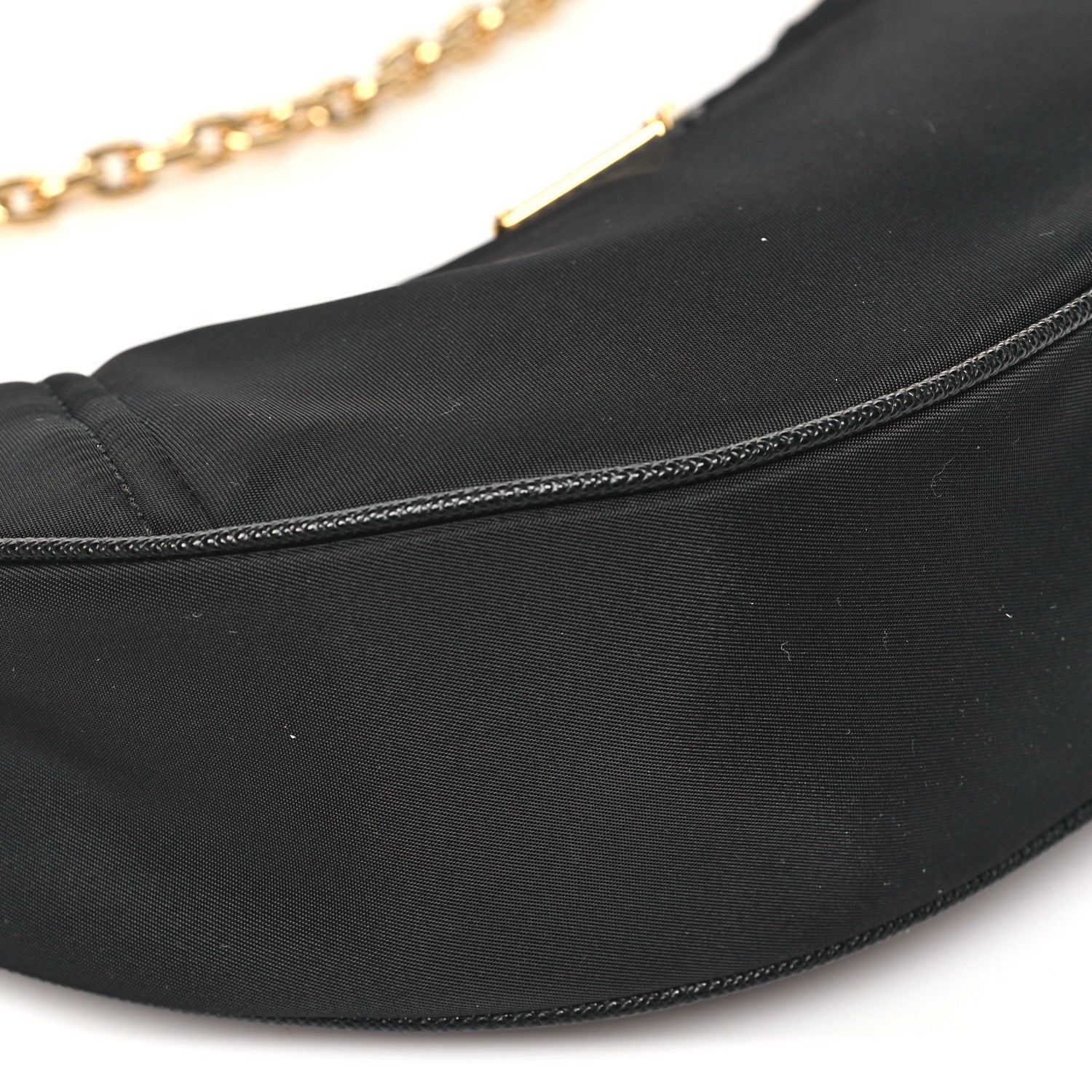 Prada Re-Nylon Saffiano Demi-lune Shoulder Bag Black 8 of 9