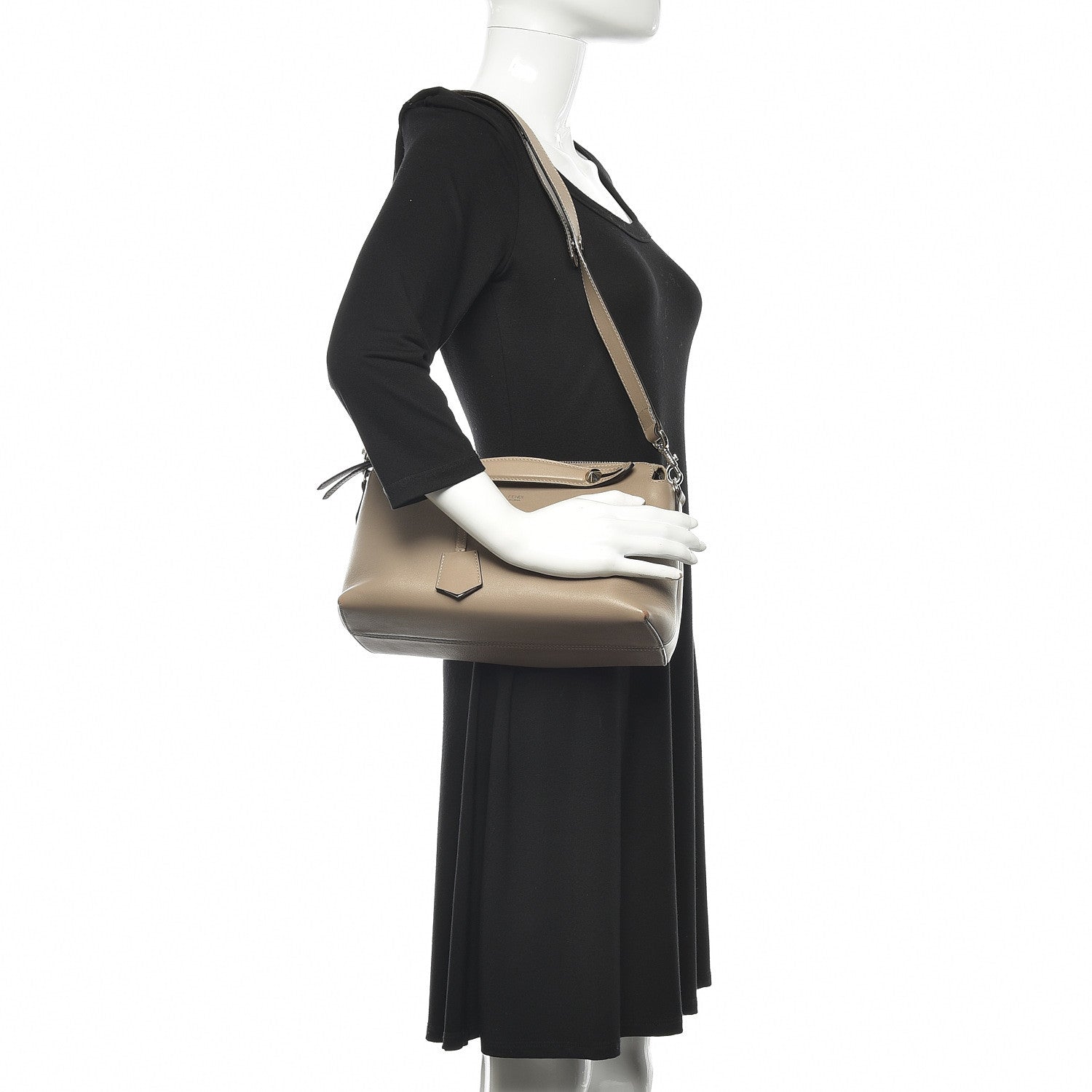 Fendi Vitello Dolce Medium By The Way Boston Bag Tortora 2 of 13
