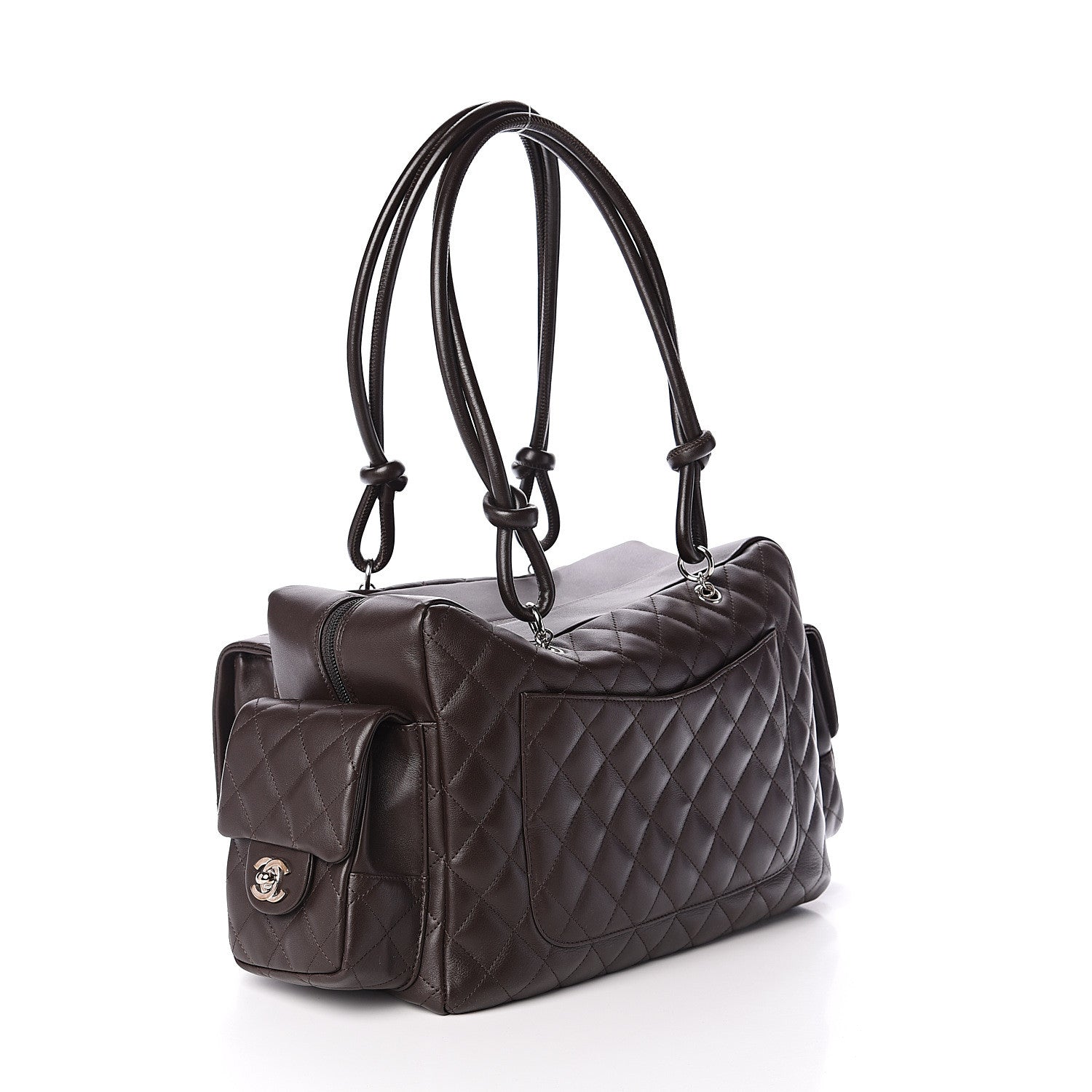 Chanel Calfskin Quilted Large Cambon Multipocket Reporter Brown Beige 2 of 9