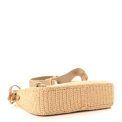 Prada Yarn Raffia Effect Crochet Re-Edition 2005 Shoulder Bag Naturale 4 of 11