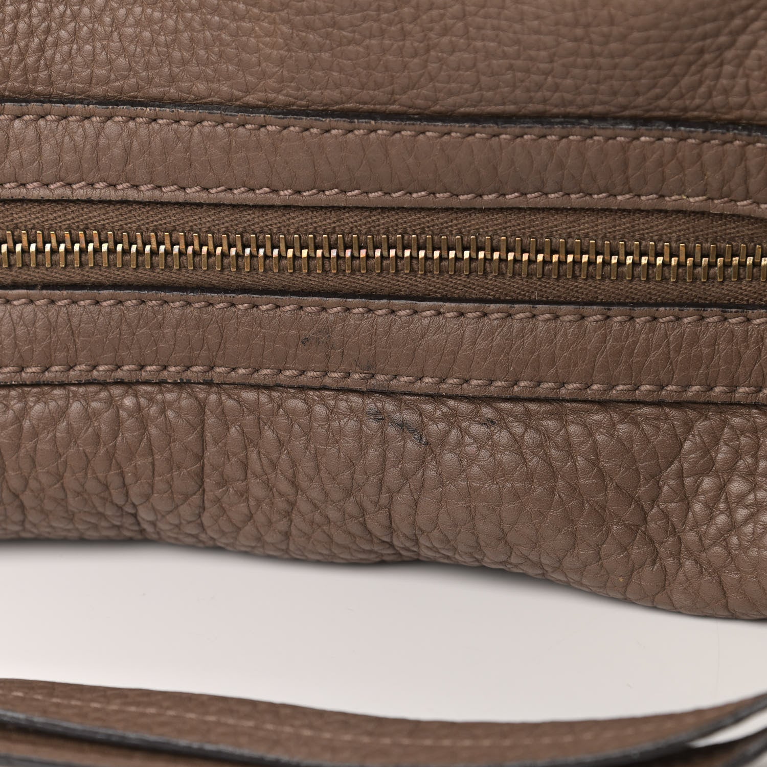 Gucci Pebbled Calfskin Twill Hobo Brown 17 of 17