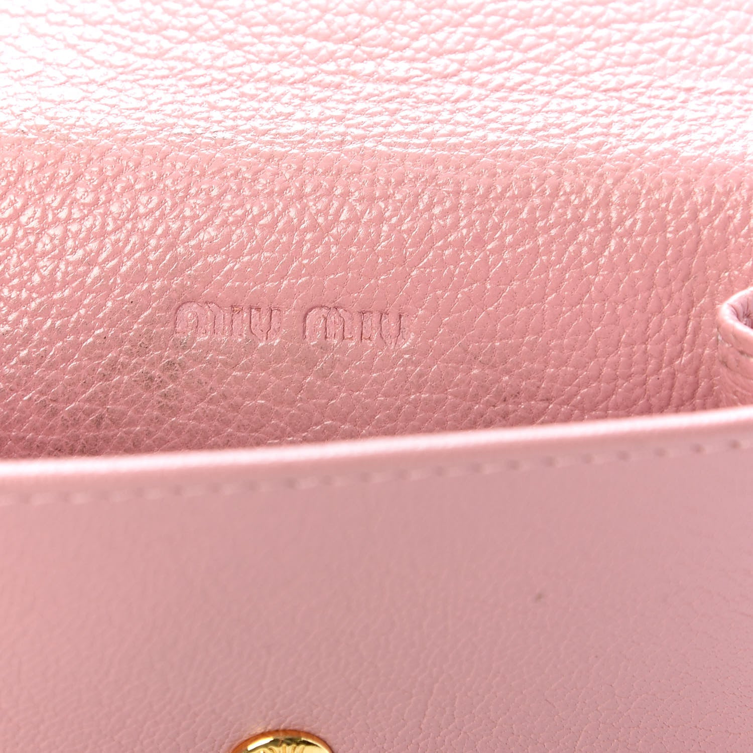 Miu Miu Goatskin Madras Flap Wallet Rosa 6 of 8