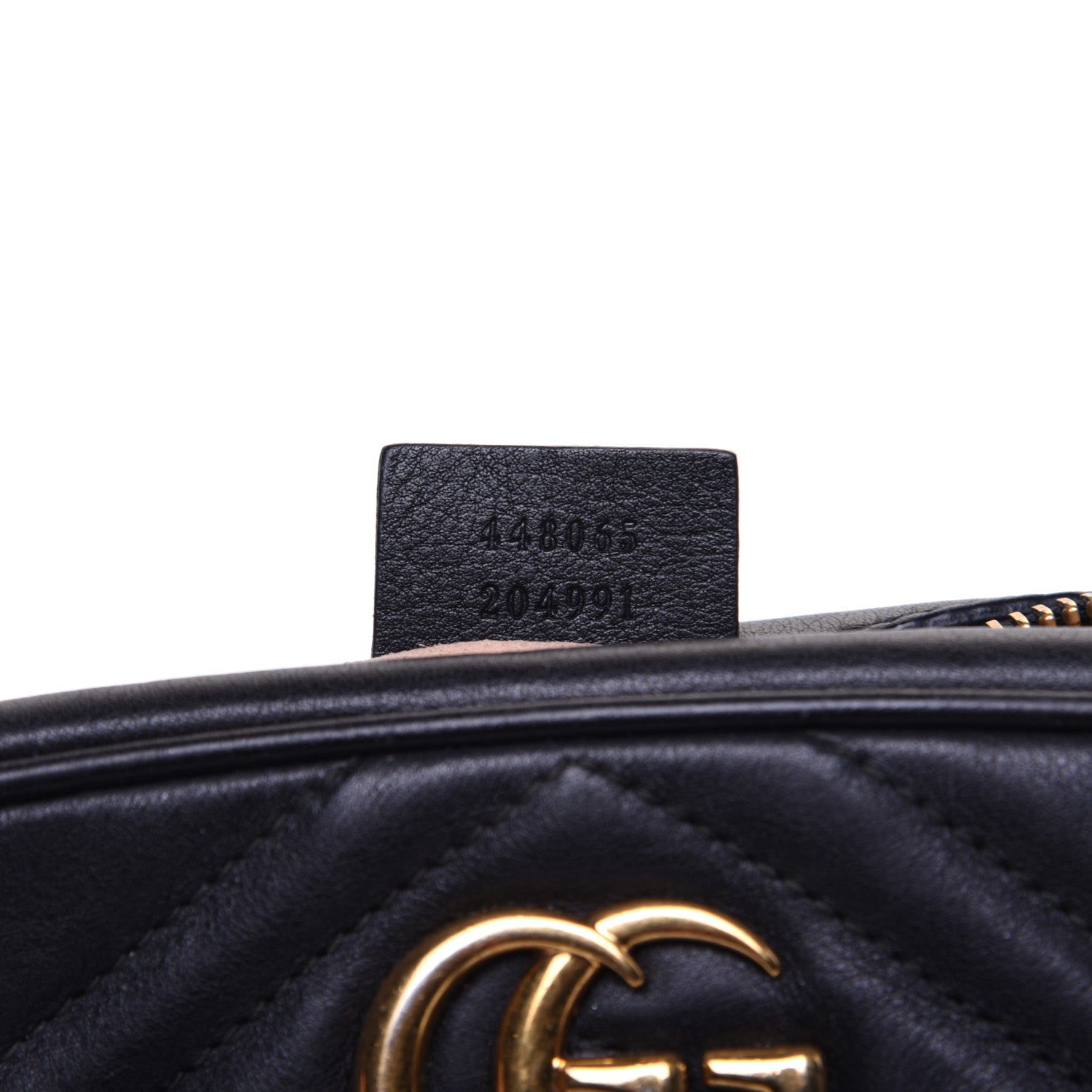 Gucci Calfskin Matelasse Mini GG Marmont Chain Shoulder Bag Black 9 of 13