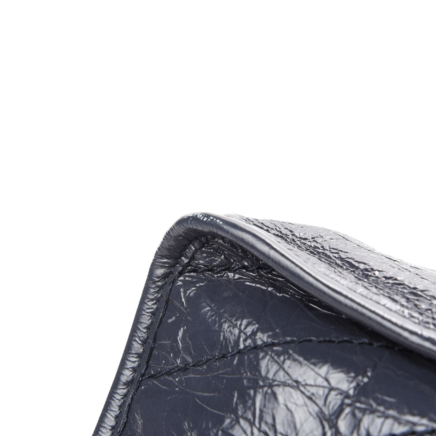 Crinkled Calfskin Matelasse Monogram Medium Niki Chain Satchel Deep Marine