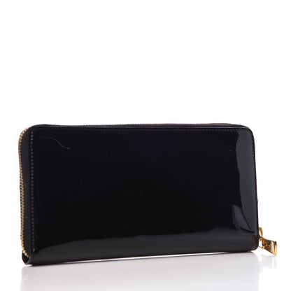 Saint Laurent Patent Belle De Jour Zip Around Wallet Black 3 of 6