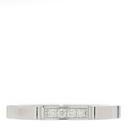 Cartier 18K White Gold Diamond Maillon Panthere Wedding Band Ring 51 5.75 1 of 4