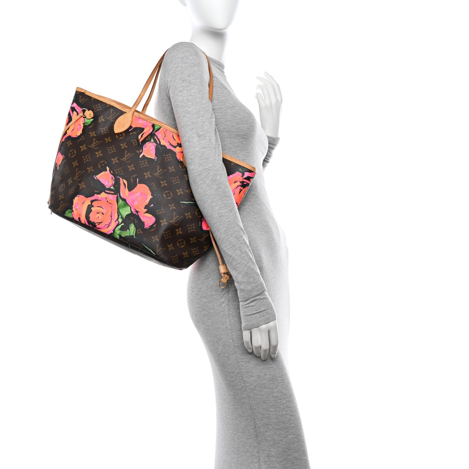 Louis Vuitton LOUIS VUITTON Monogram Roses Neverfull MM 2 of 16
