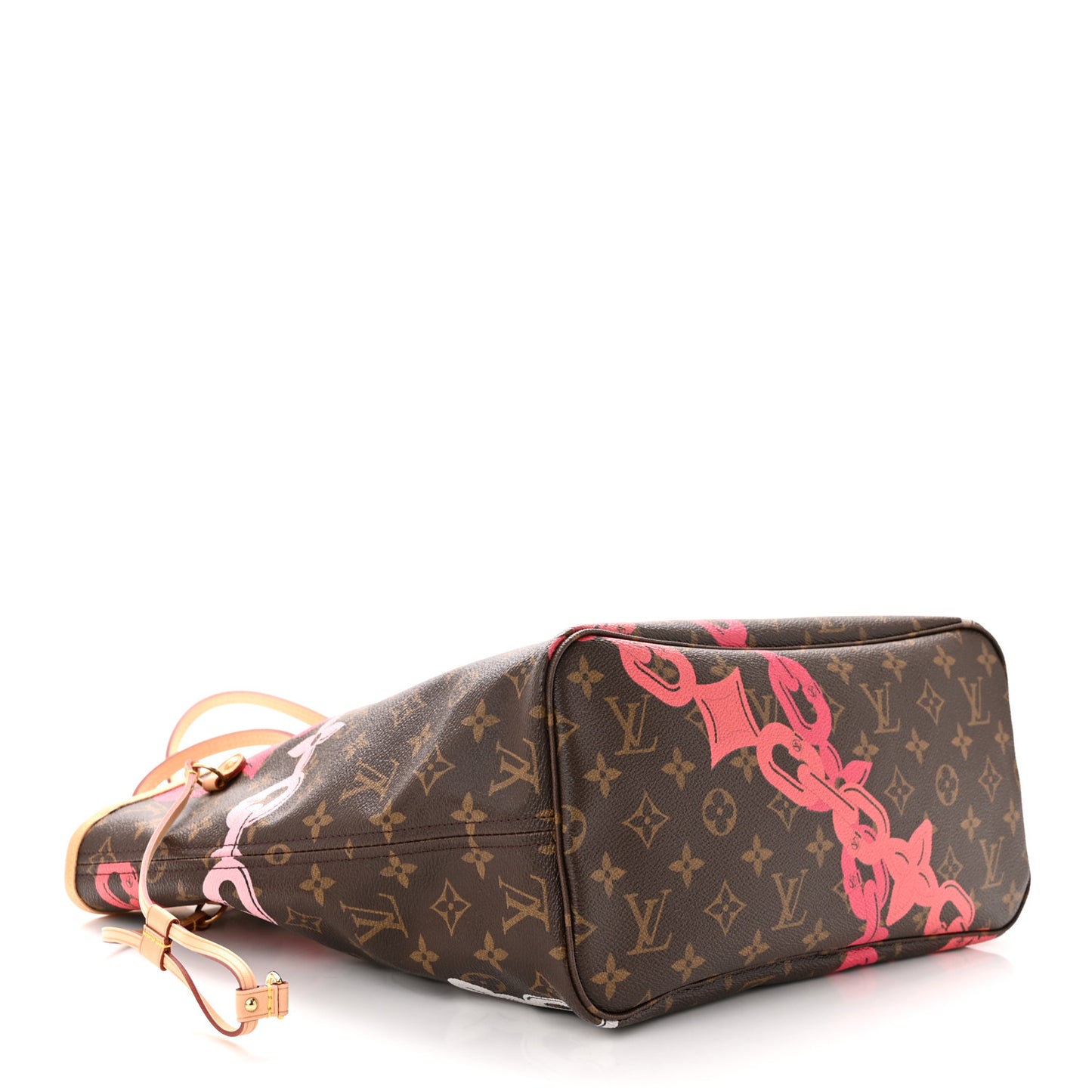 Monogram Bay Neverfull MM Rose Ballerine Poppy