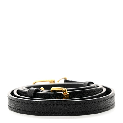 Louis Vuitton LOUIS VUITTON Calfskin 16mm Adjustable Shoulder Strap Black 2 of 3