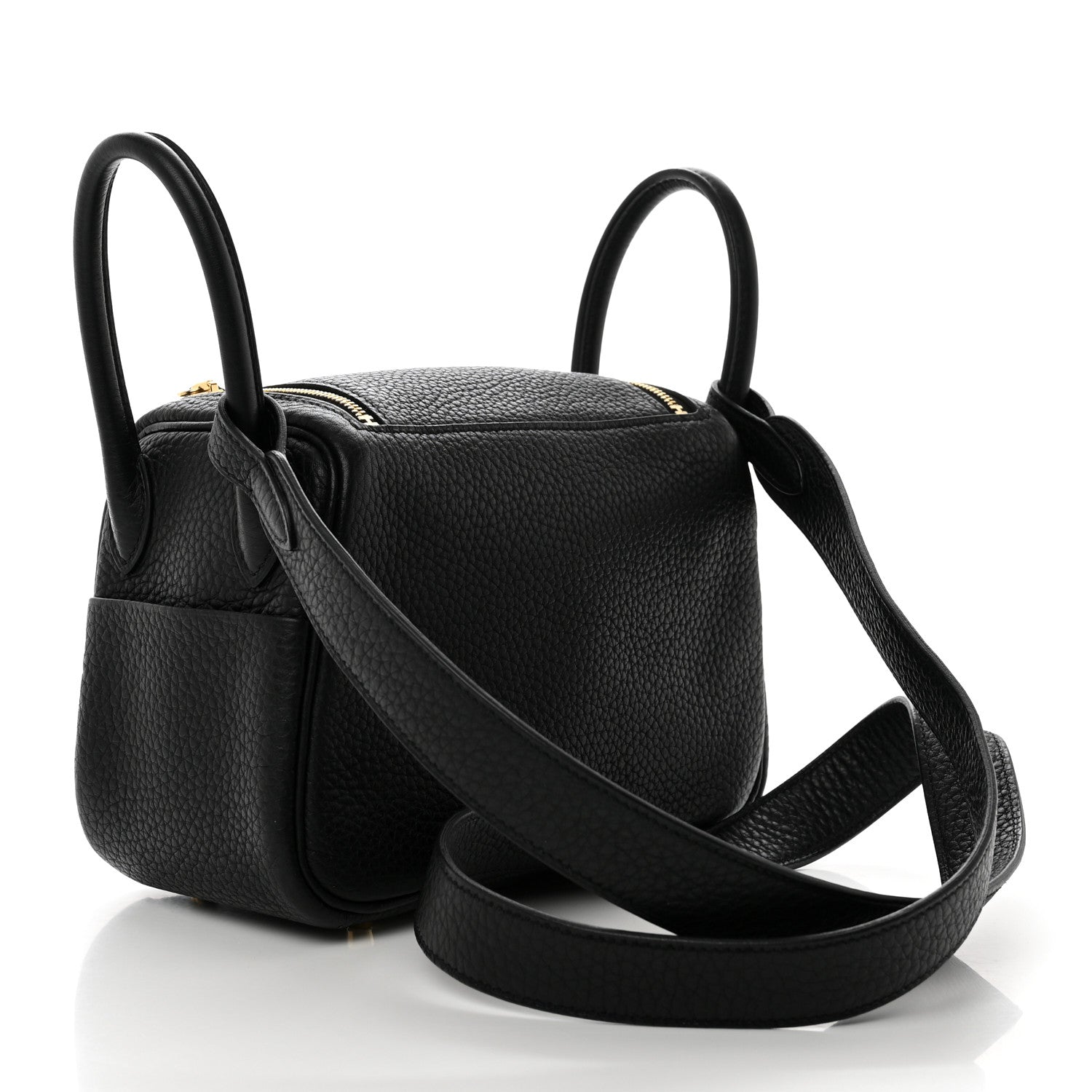 Hermes Taurillon Clemence Mini Lindy 20 Black 2 of 10
