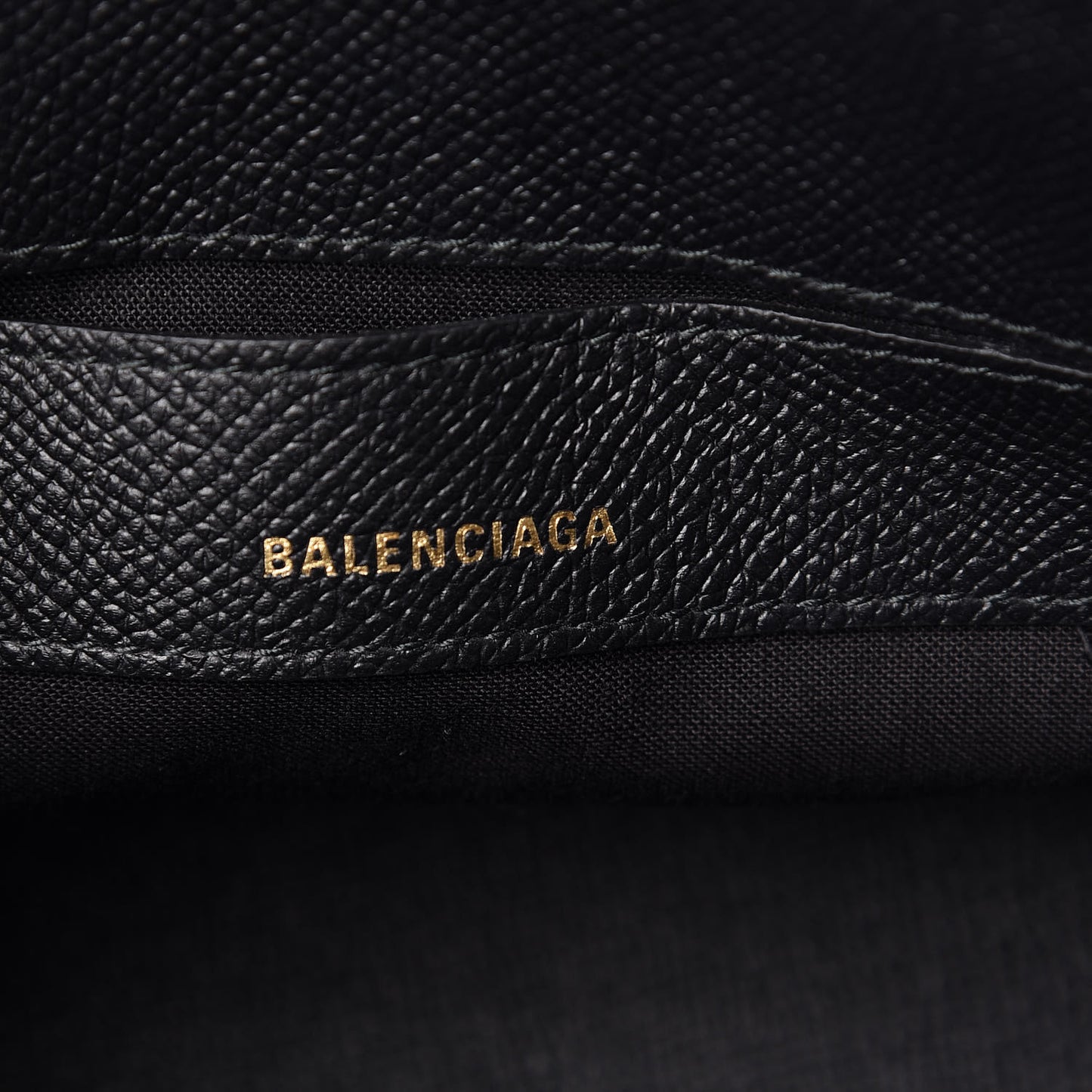 Signature Grained Calfskin XXS Ville Top Handle Bag Black White