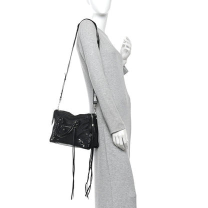 Balenciaga Agneau Classic Hardware S City Logo Strap Black White 2 of 11