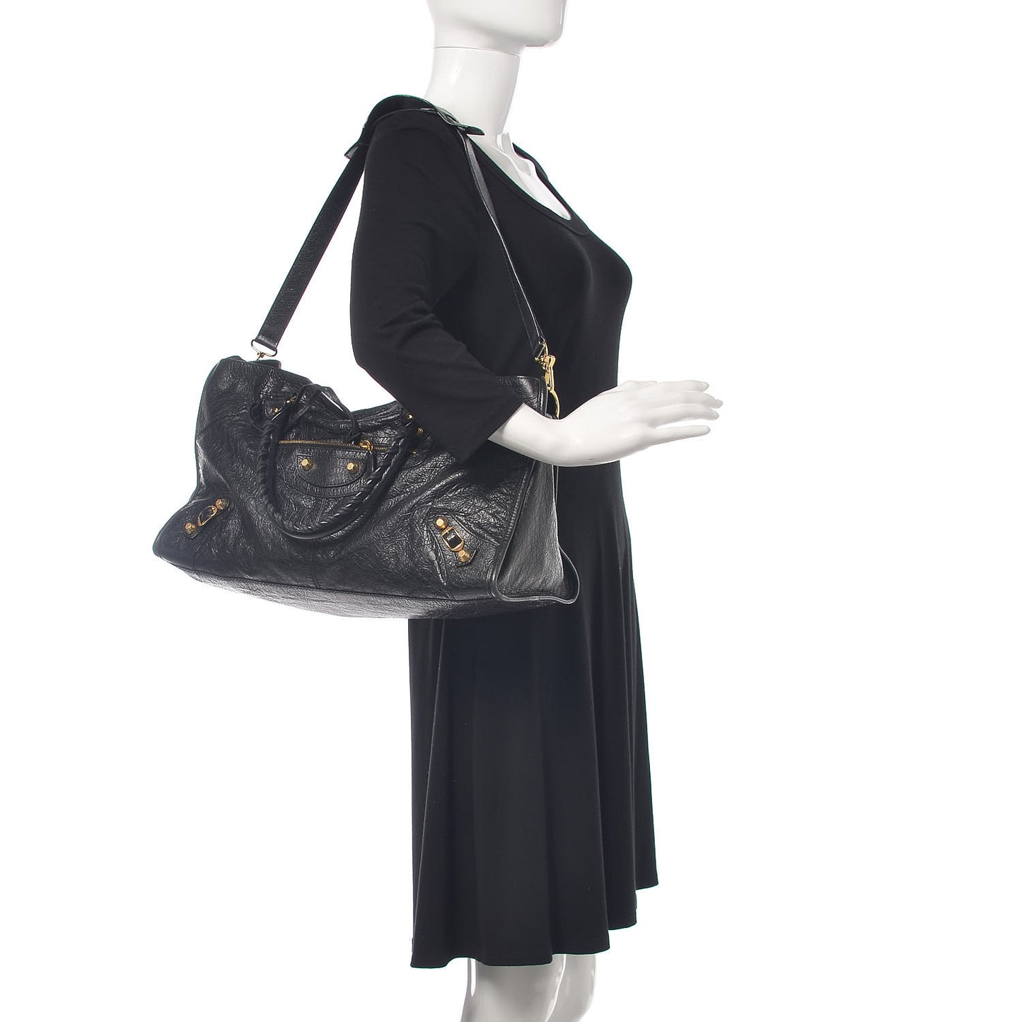 Agneau Giant 12 Gold Hardware Part Time Black