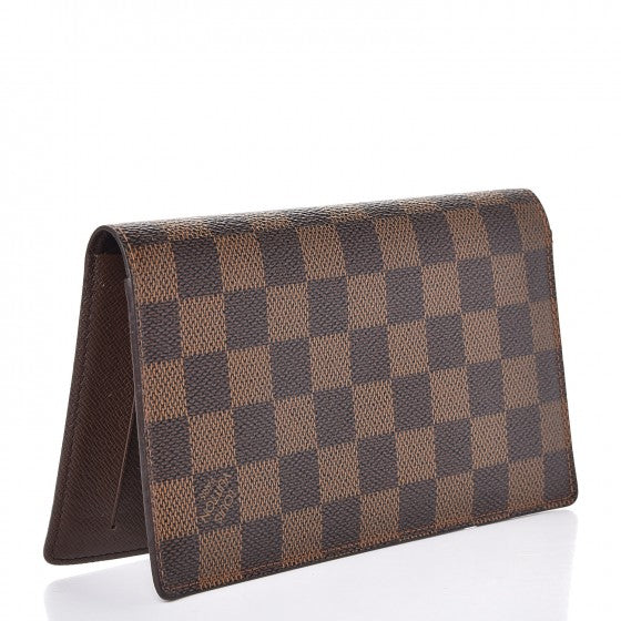Louis Vuitton Damier Ebene Checkbook Cover Wallet 3 of 7