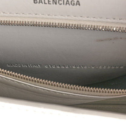 Balenciaga Shiny Calfskin Crocodile Embossed Small Hourglass Sling Shoulder Bag White 7 of 17