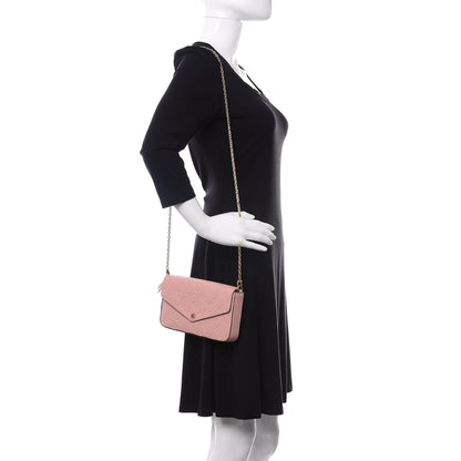 Louis Vuitton Empreinte Pochette Felicie Chain Wallet Rose Poudre 2 of 10