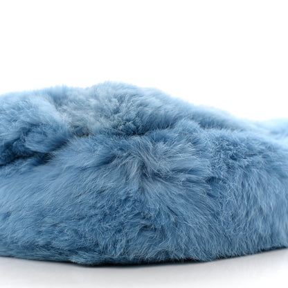 Miu Miu Rabbit Fur Crystal Flap Clutch Blue 9 of 11