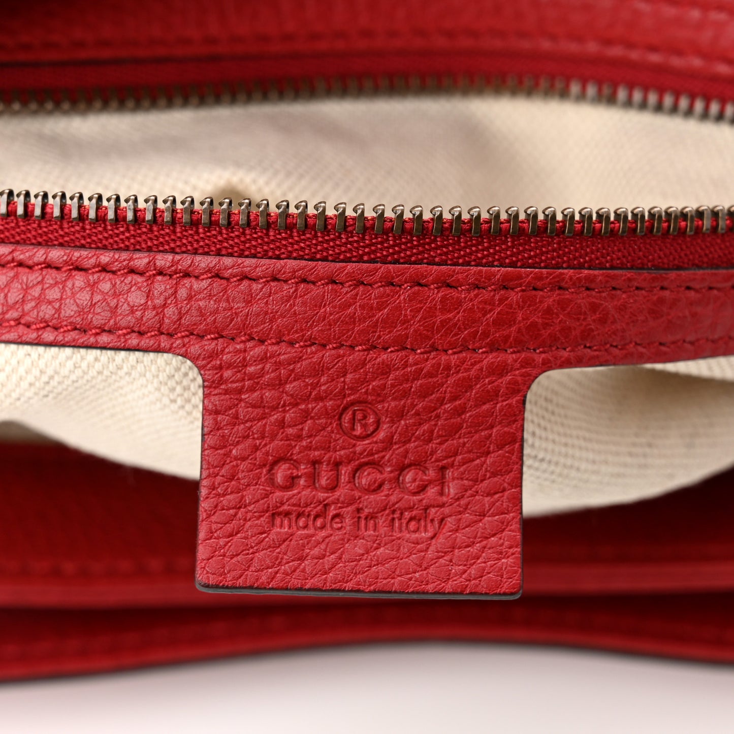 Cellarius Calfskin Feline GG Marmont Flap Shoulder Bag Vulcanic Red