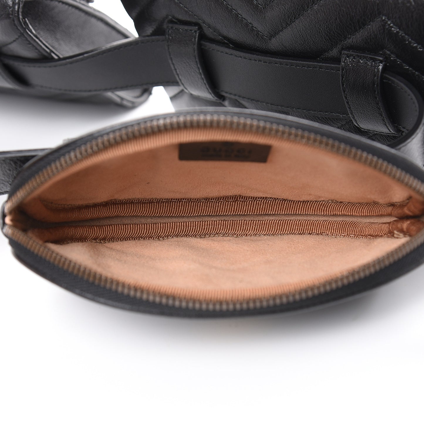 Calfskin Matelasse GG Marmont 2.0 Multi Belt Bag 85 34 Black