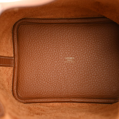 Hermes Taurillon Clemence Picotin Lock 18 PM Gold 5 of 10