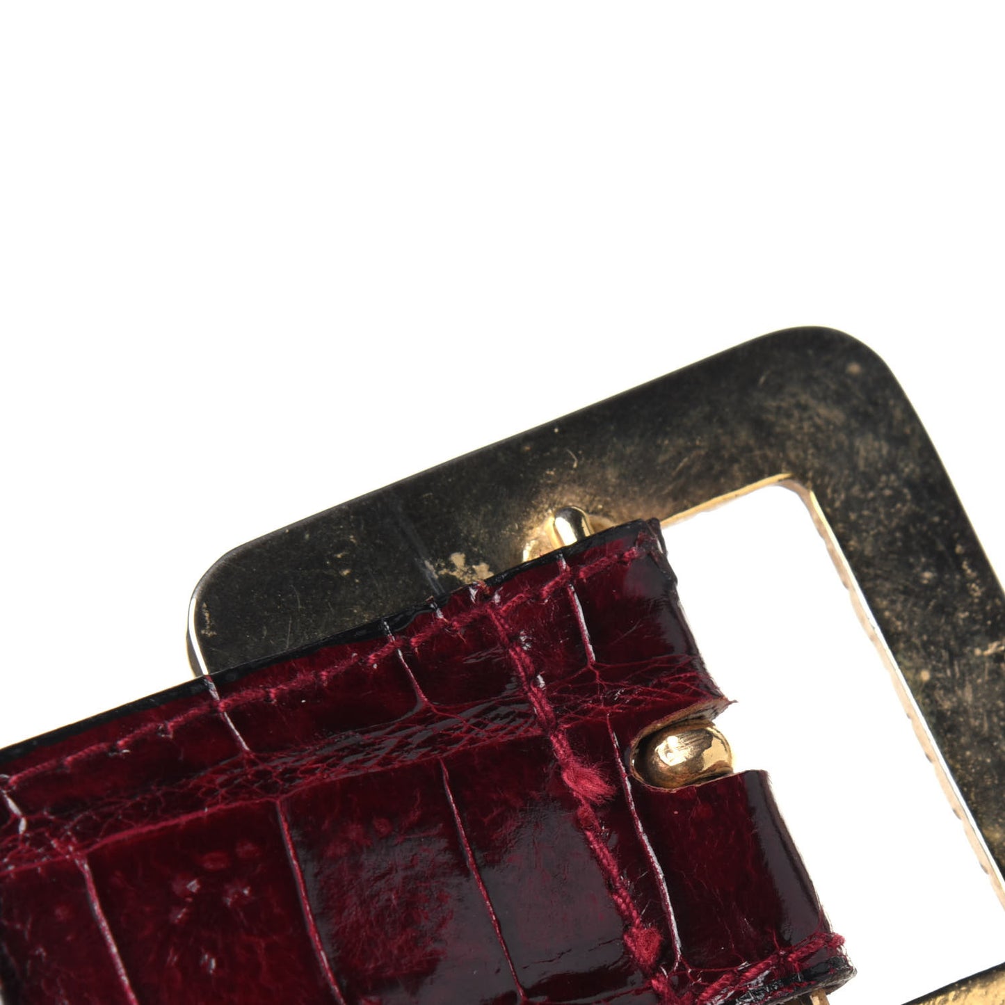 Crocodile Belt 75 30 Burgundy