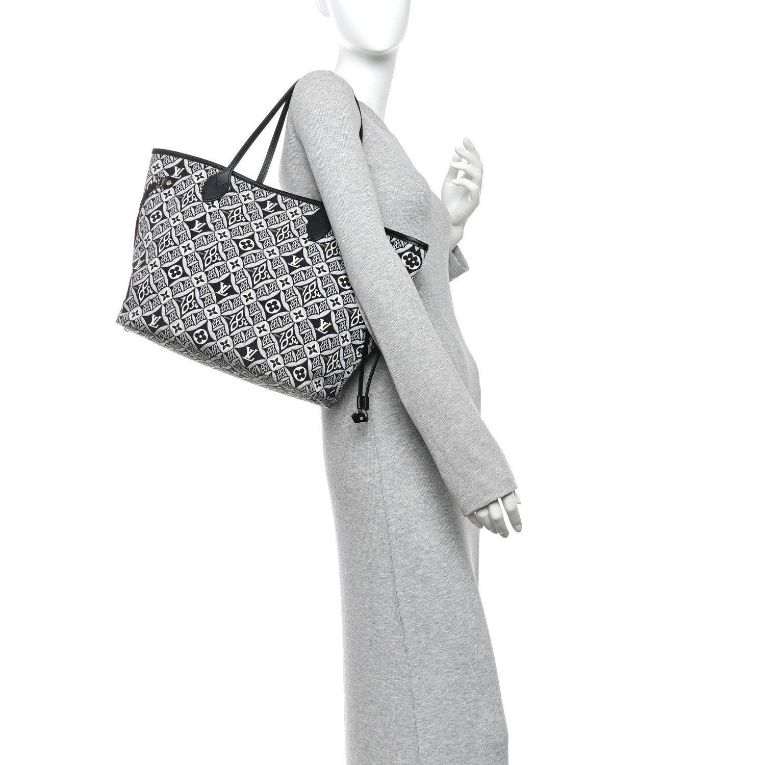 Louis Vuitton Jacquard Since 1854 Neverfull MM Grey 2 of 9
