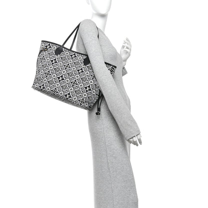 Louis Vuitton Jacquard Since 1854 Neverfull MM Grey 2 of 9