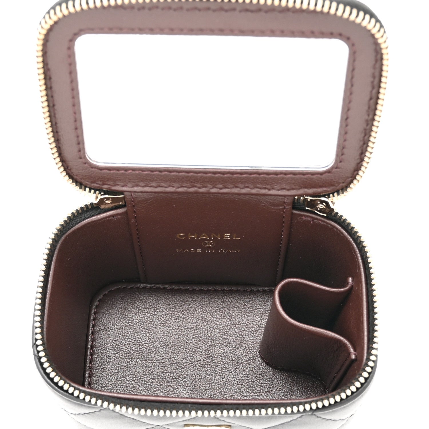 Chanel Lambskin Quilted Mini Vanity Case With Chain Black 5 of 10