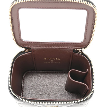Chanel Lambskin Quilted Mini Vanity Case With Chain Black 5 of 10
