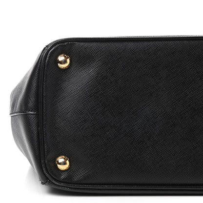 Prada Saffiano Small Galleria Double Zip Tote Black 6 of 10