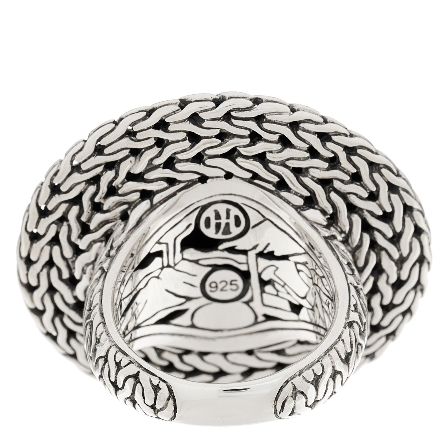 Sterling Silver Palu Hammered Dome Ring 55 7.25
