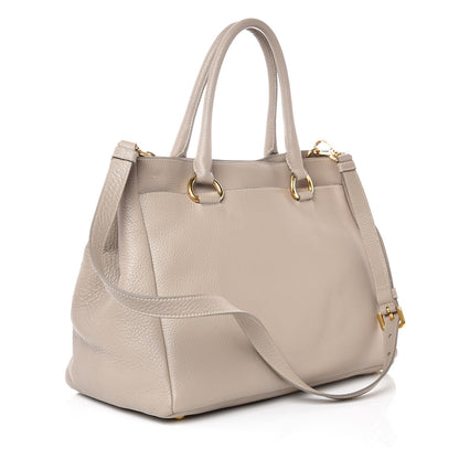 Prada Vitello Daino East West Tote Pomice 4 of 9