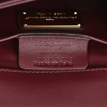 Salvatore Ferragamo Calfskin Thalia Flap Shoulder Bag Wine 7 of 12