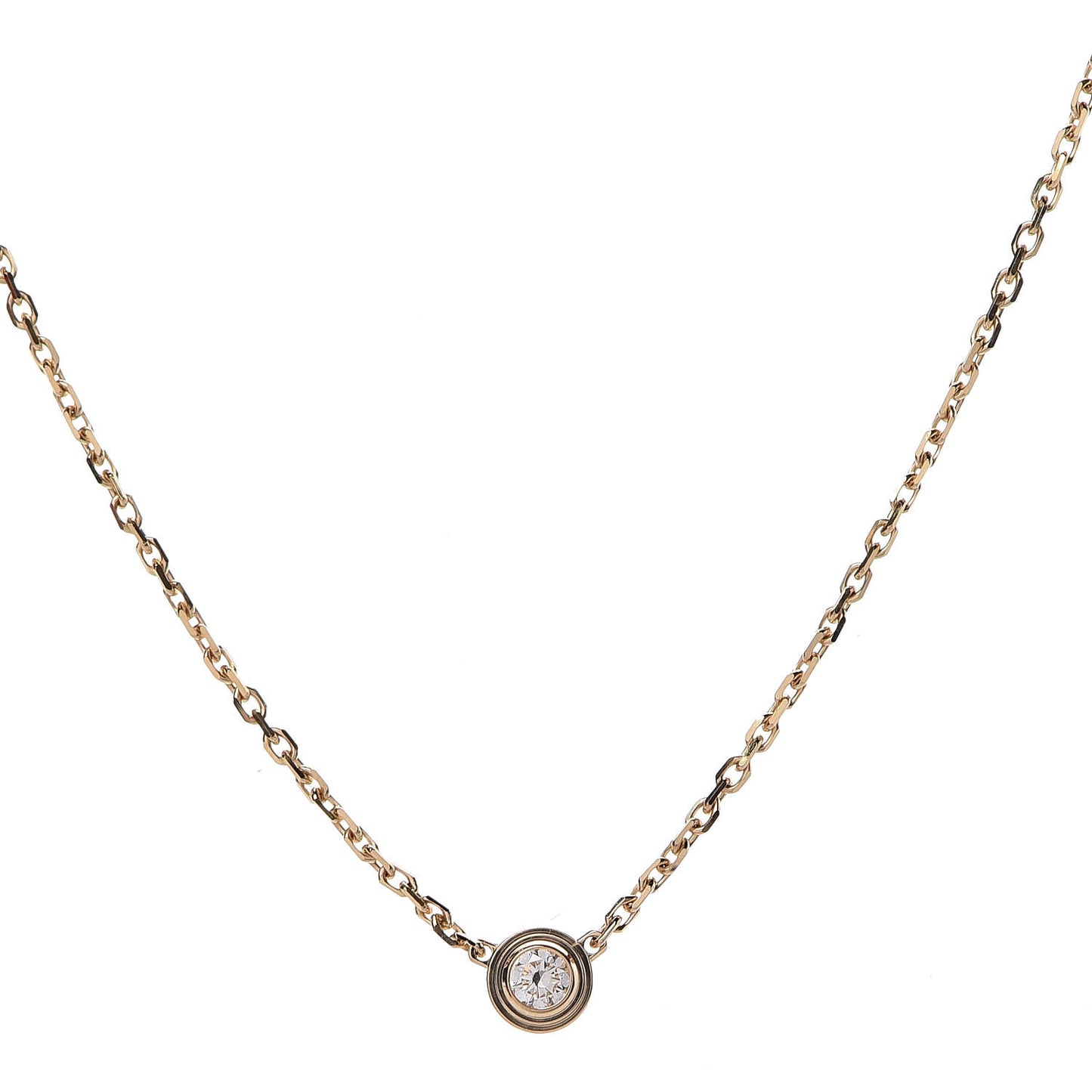 18K Yellow Gold Diamond XS D'Amour Pendant Necklace