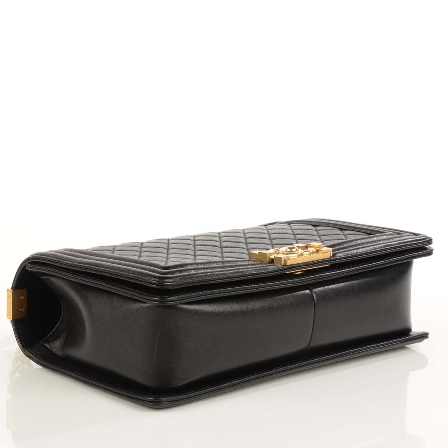 Lambskin Quilted New Medium Boy Flap Black