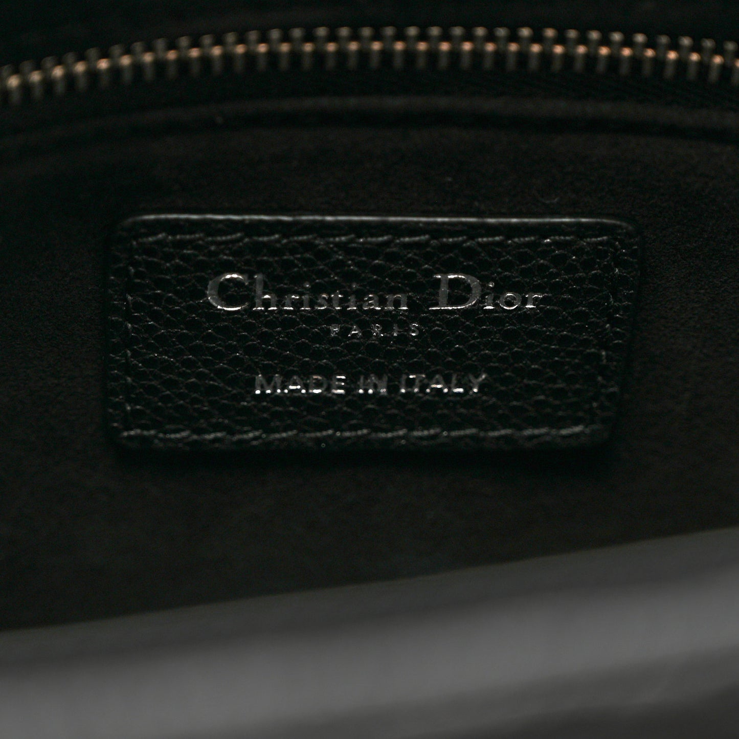 Grained Calfskin Cannage Medium Lady Dior Black