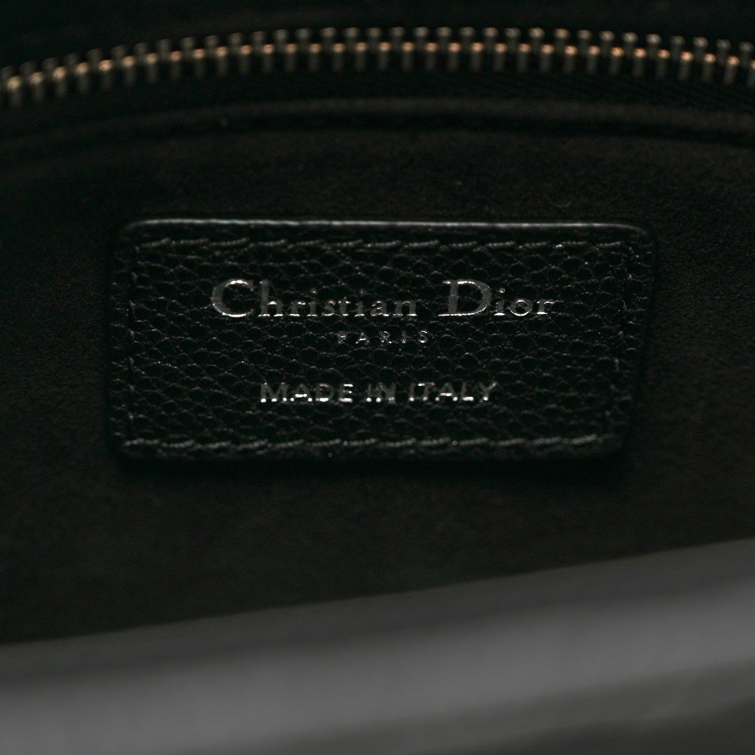 Christian Dior Grained Calfskin Cannage Medium Lady Dior Black 6 of 8