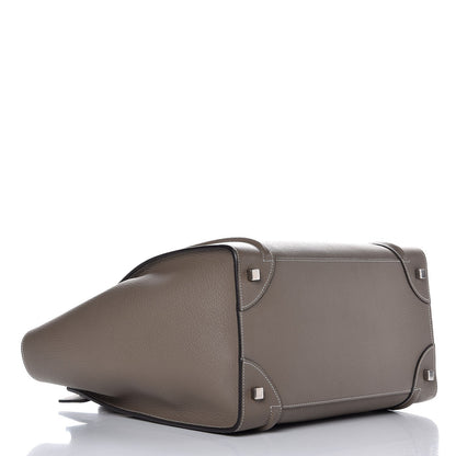 Celine Drummed Calfskin Mini Luggage Souris 4 of 8