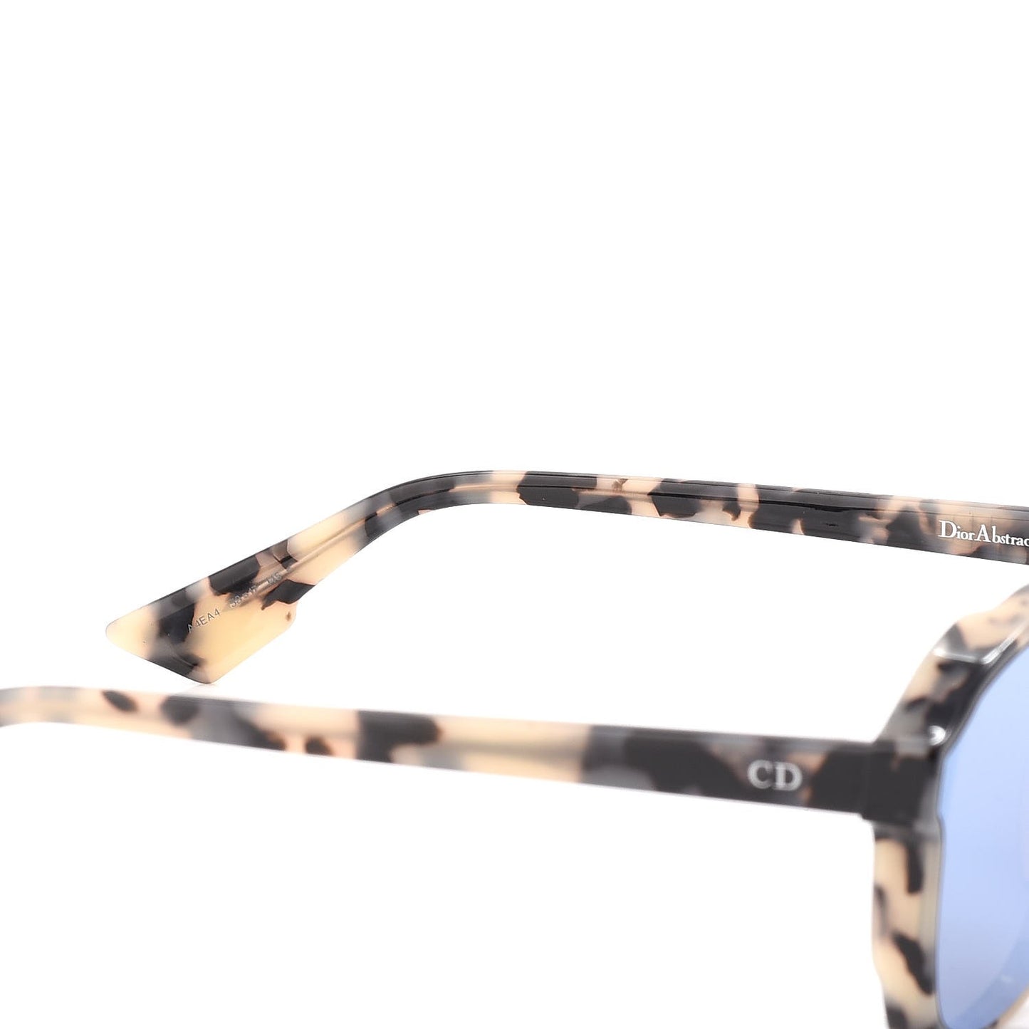 Abstract Square Mirrored Sunglasses Spotted Havana Blue