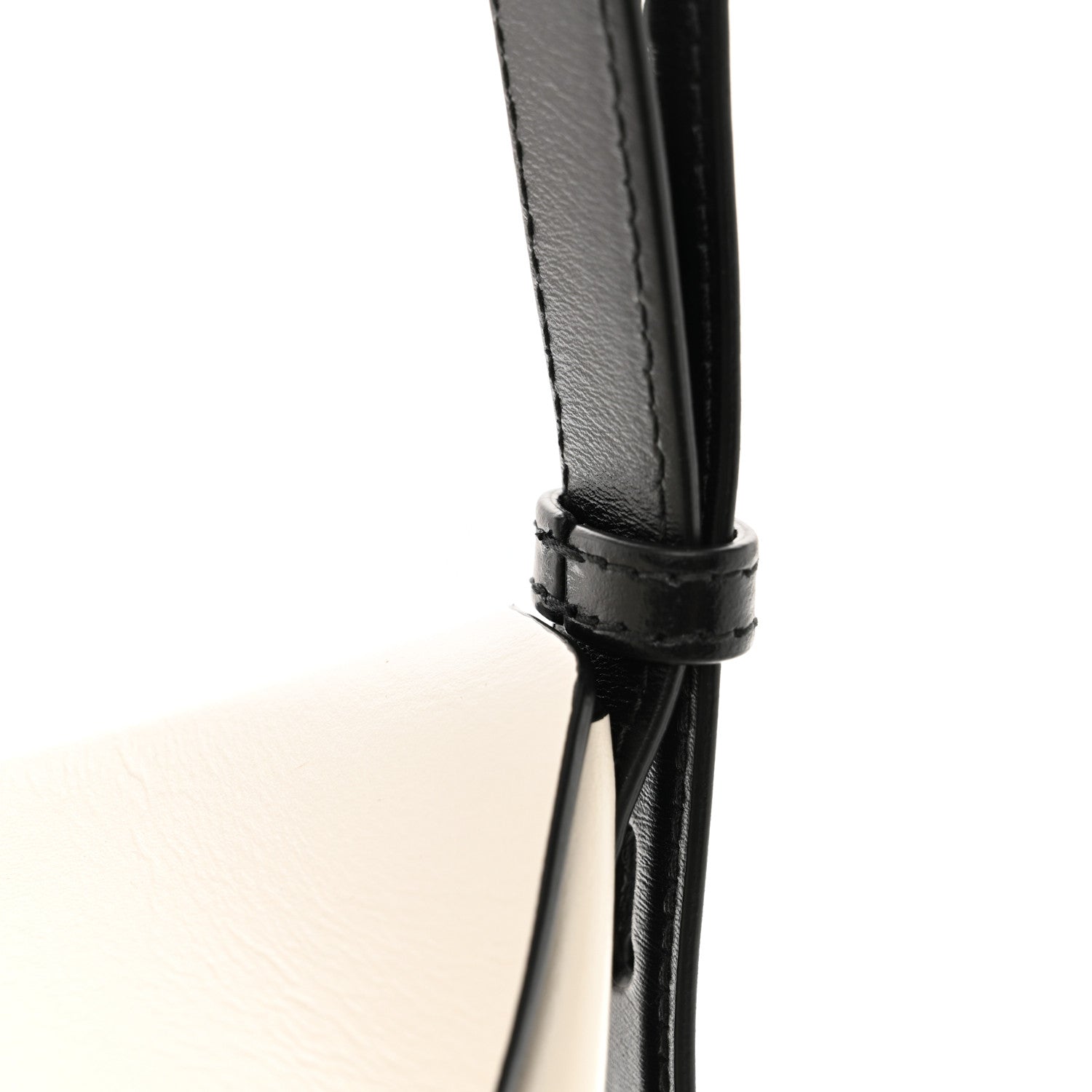 Alexander McQueen Calfskin The Curve Shoulder Bag White Black 11 of 11