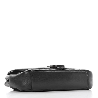 Saint Laurent Sheepskin Matelasse Chevron Monogram Classic Baby Chain Bag Black 4 of 16