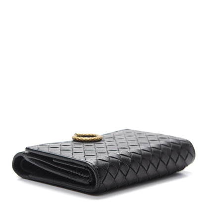Bottega Veneta Nappa Intrecciato Tri-Fold Wallet Black 4 of 7