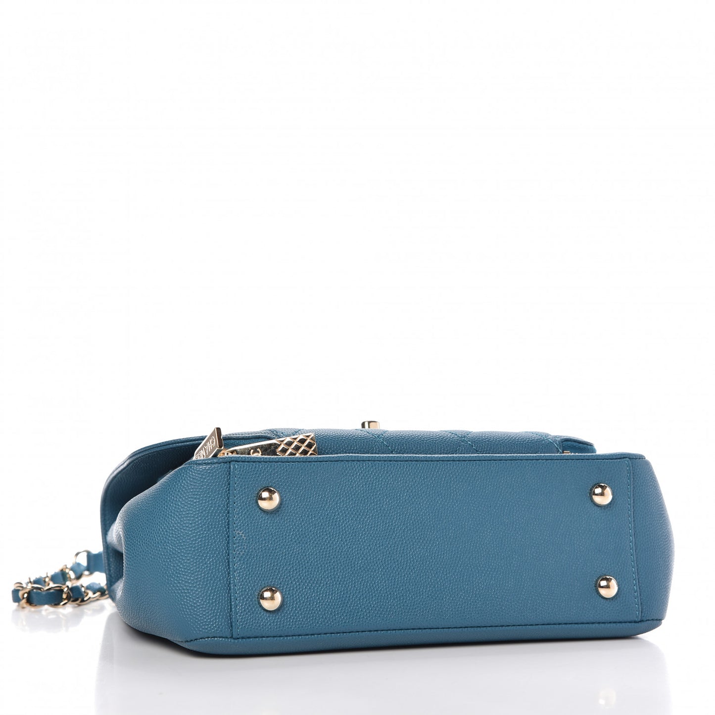 Caviar Quilted Medium Business Affinity Flap Blue