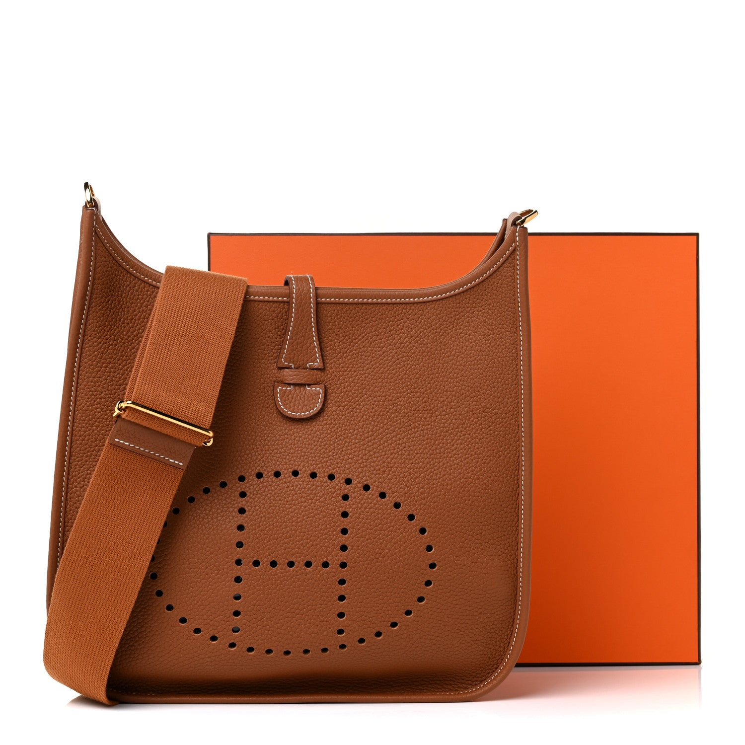 Hermes Taurillon Clemence Evelyne III PM Gold 10 of 10