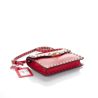 Valentino Garavani Vitello Rockstud Shoulder Flap Bag Rosso Valentino 4 of 7