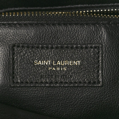 Saint Laurent Lambskin Seau Fermoir Bucket Bag Black 6 of 10