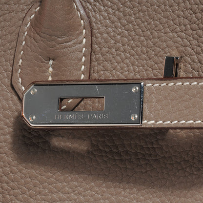 Hermes Taurillon Clemence Birkin 35 Etoupe 6 of 10