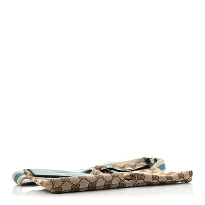 Gucci GG Monogram Web Double Pocket Belt Bag Turquoise 4 of 14