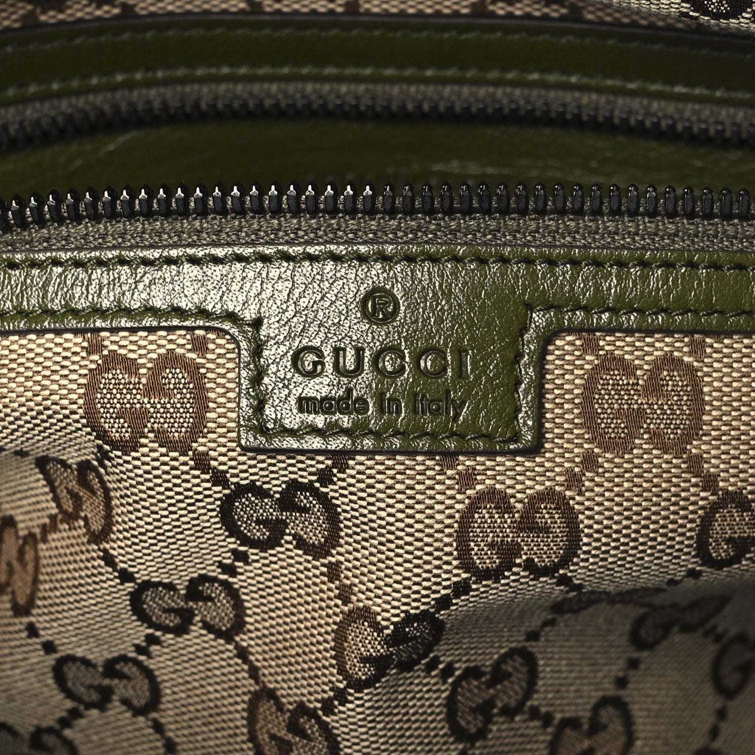 Gucci Piuma Lux Energy Monochrome Double G Duffle Bag Military Wood 5 of 12